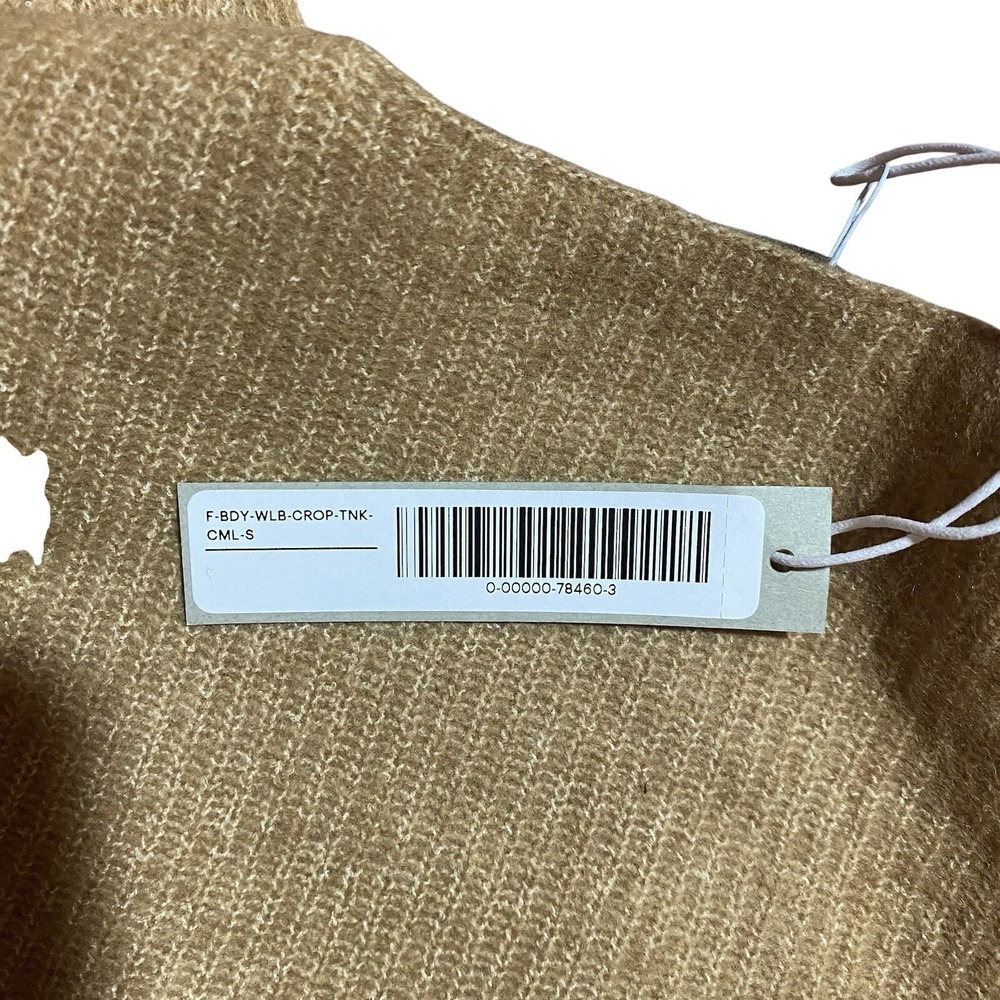 Everlane NWT The Cozy Stretch Tank in Camel Crop Top Size Small Wool - Picture 9 of 9